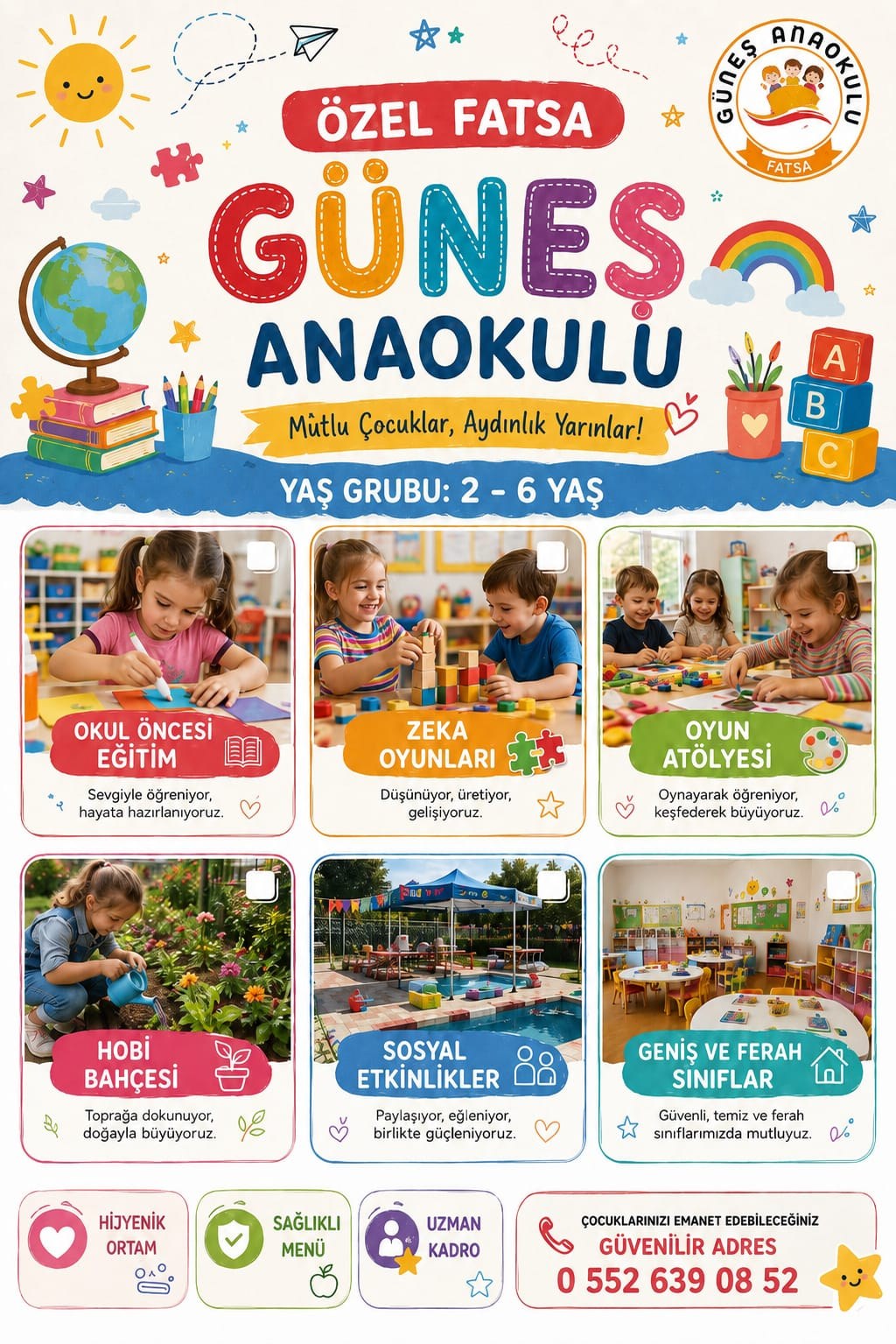 Güneş Anaokulu hizmet posteri